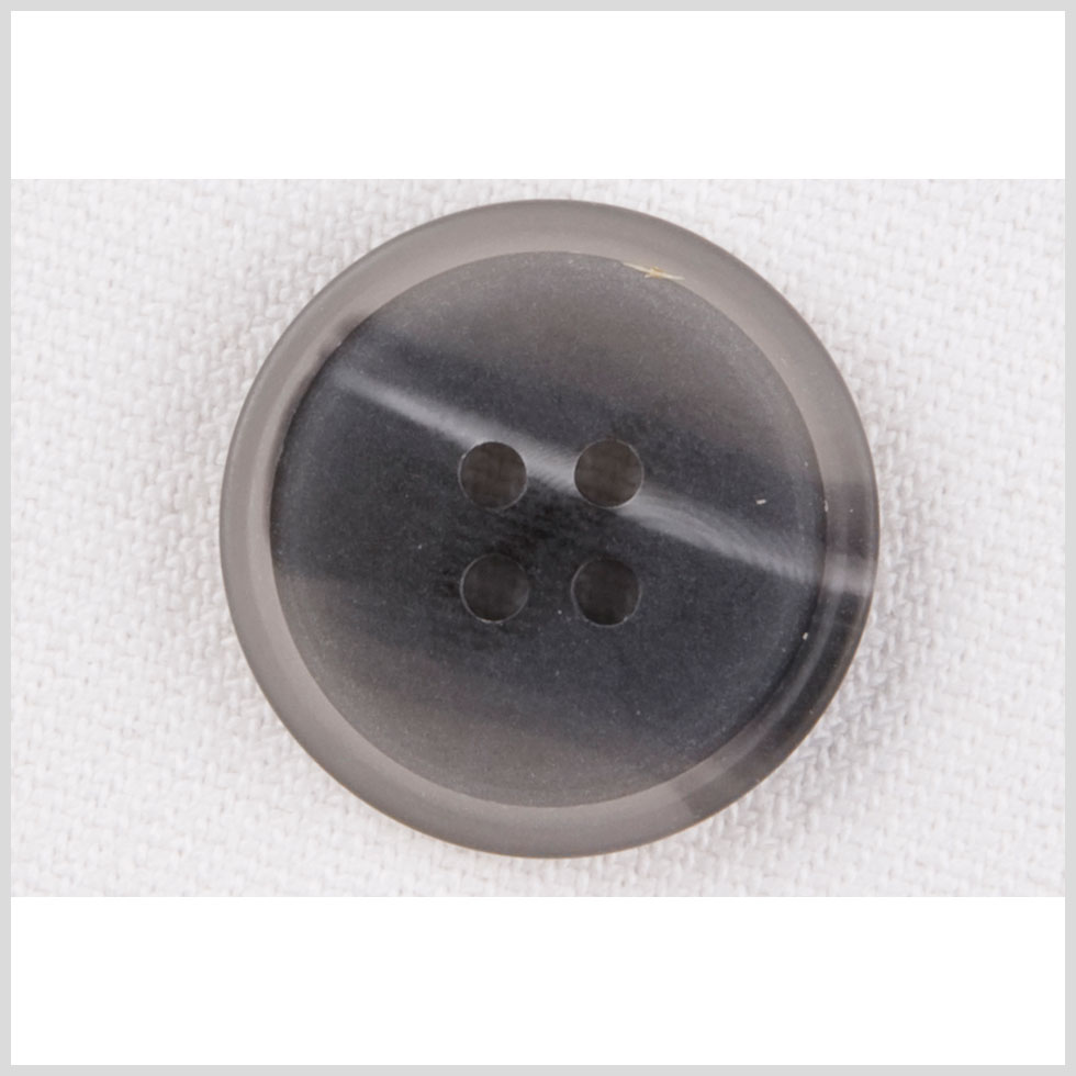 Plastic 4-Hole Button - 28L/18mm - Charcoal, Gray and White Streaks - Joann Fabrics