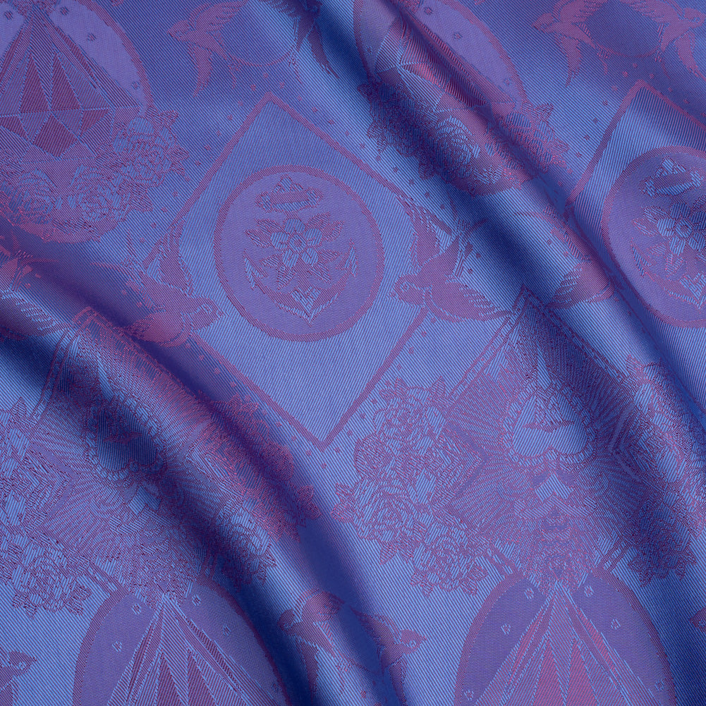 Gems and Doves Jacquard Lining - Purple and Pink Bi-Color - Joann Fabrics