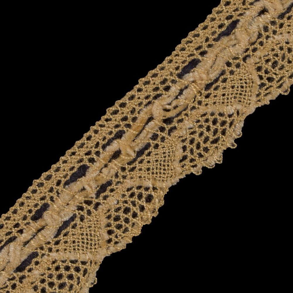 Yellow Crochet Chenille Trim - 1.5