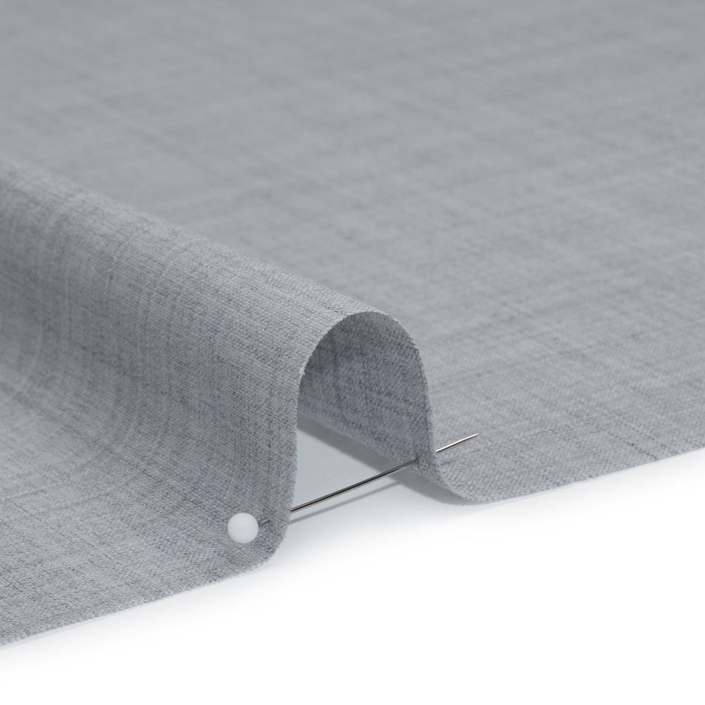 Wool Suiting - Heathered Silvery Gray - Deadstock - Joann Fabrics