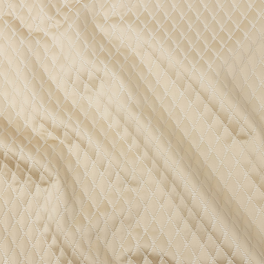Satin-Faced Jacquard - Gold Shadow Diamonds - British Imported - Joann Fabrics