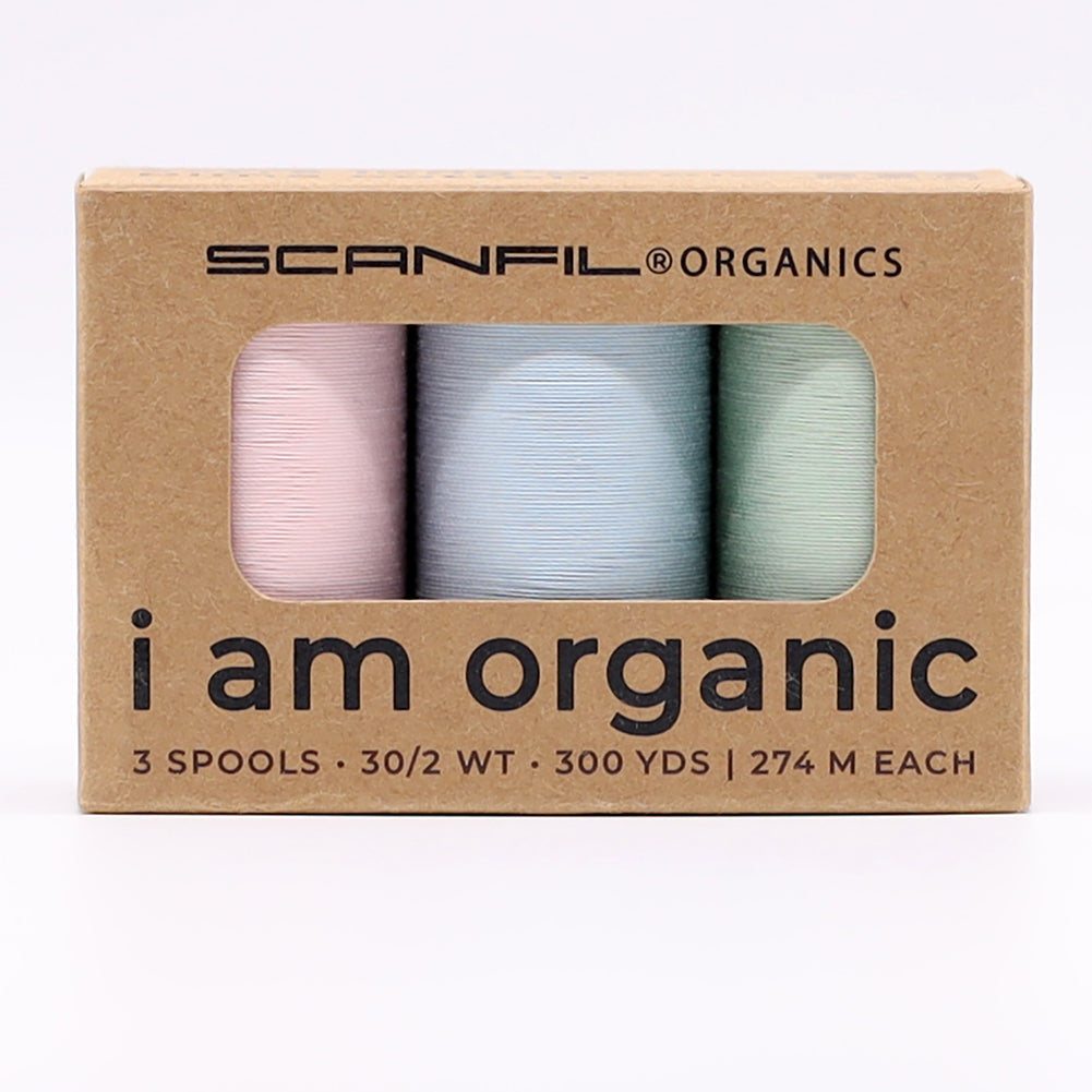 SCANFIL® 30wt Organic Pima Cotton Thread Trio Set - 3ct 300yd Spools - Baby Pastels - Joann Fabrics