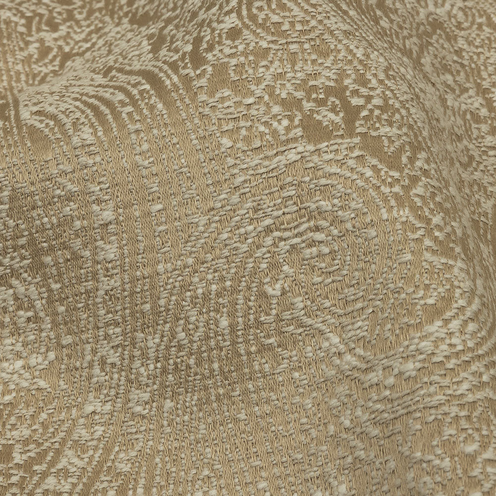 Cotton and Recycled Polyester Drapery Jacquard - Caramel Delicate Paisley - British Imported - Joann Fabrics