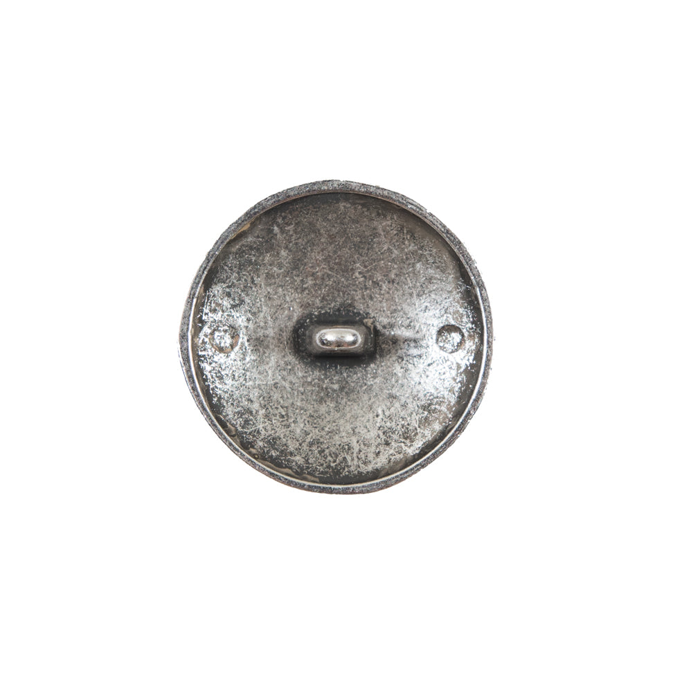 Italian Royal Blue and Silver Floral Metal Button - 32L/20mm - Joann Fabrics