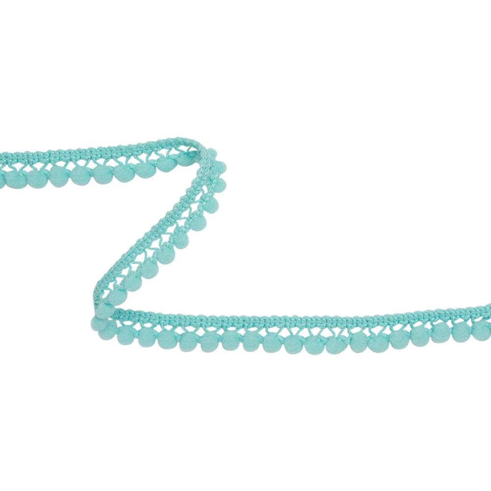 European Light Aqua Single Row Mini Pom Pom Trim - Joann Fabrics
