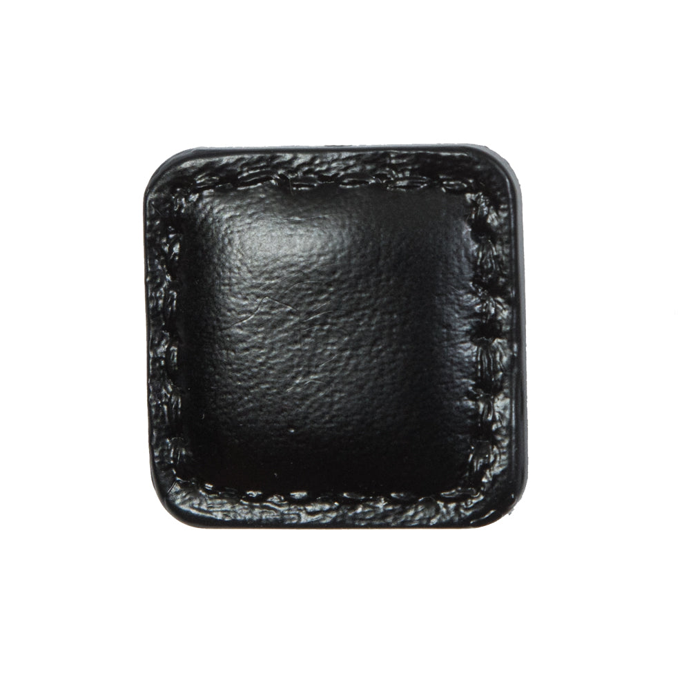 Black Square Topstitched Shank Back Button - 36L/23mm - Joann Fabrics
