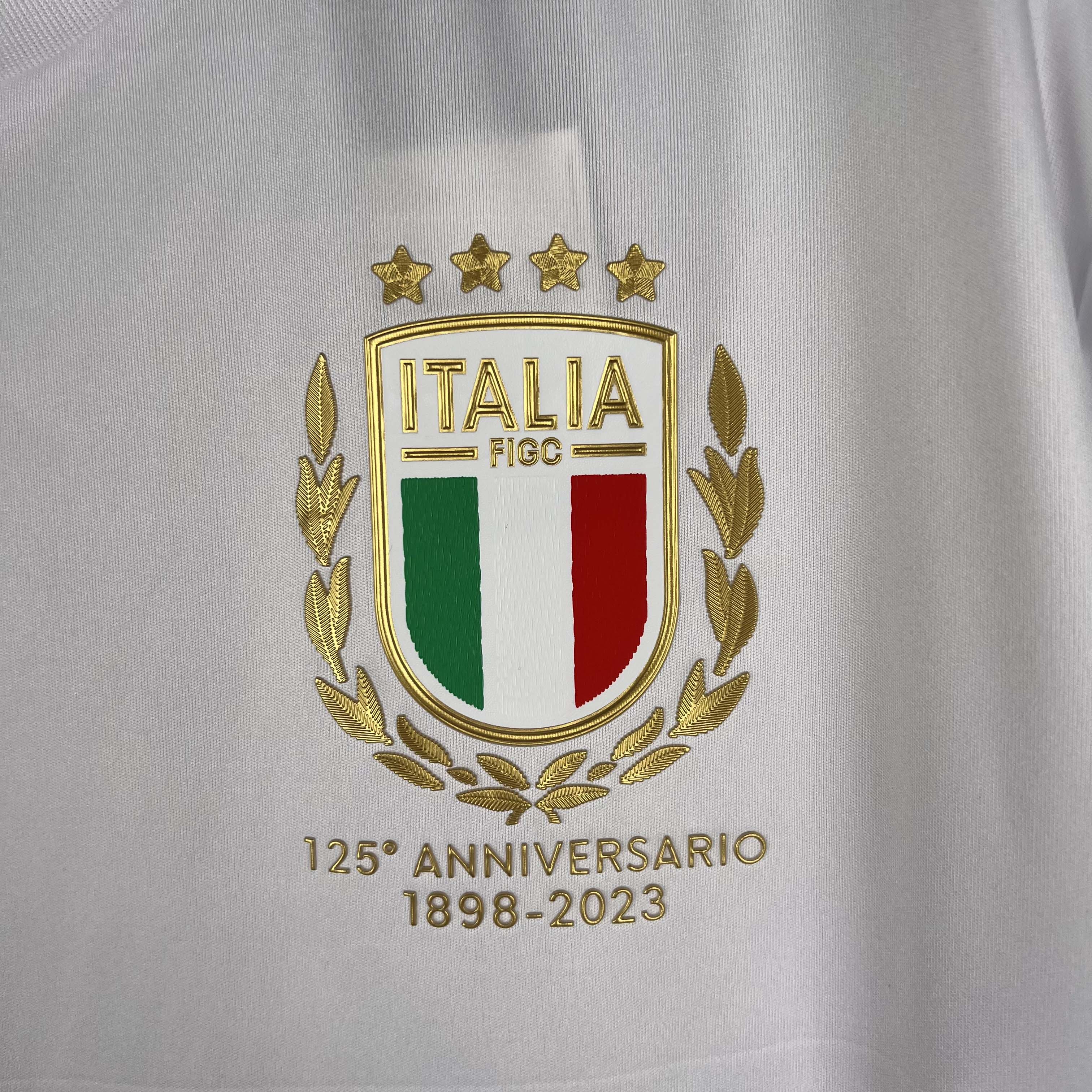 2023 Italy 125th Anniversary White Soccer Shirt