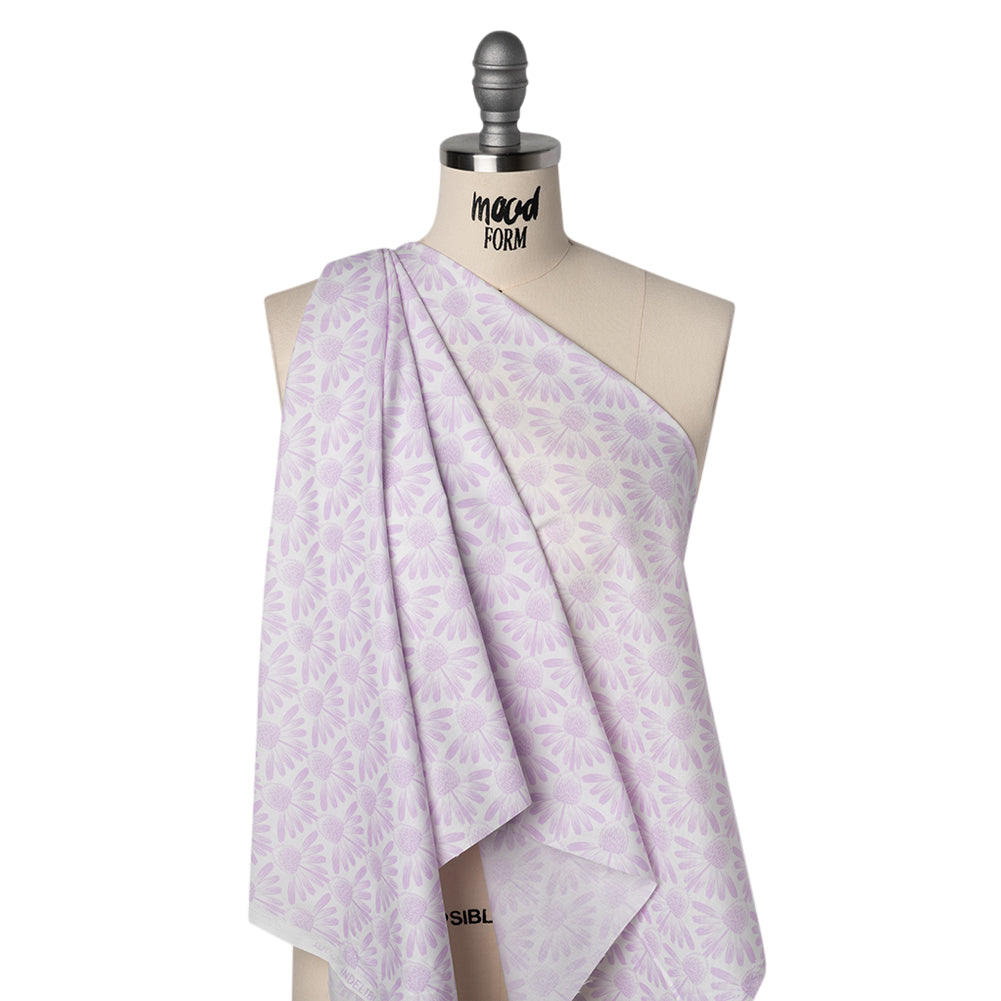 Printed Quilting Cotton by Anna Maria Textiles for Northcott - Lilac Coneflower Floral - Indelible Soft Collection - Joann Fabrics