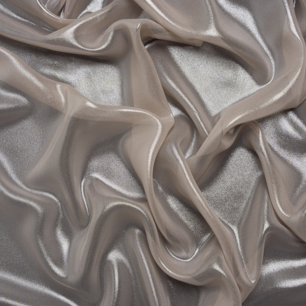Liquid Sheen Metallic Polyester Chiffon - Silver on Pink - Liquid Sheen Chiffon Collection - Joann Fabrics