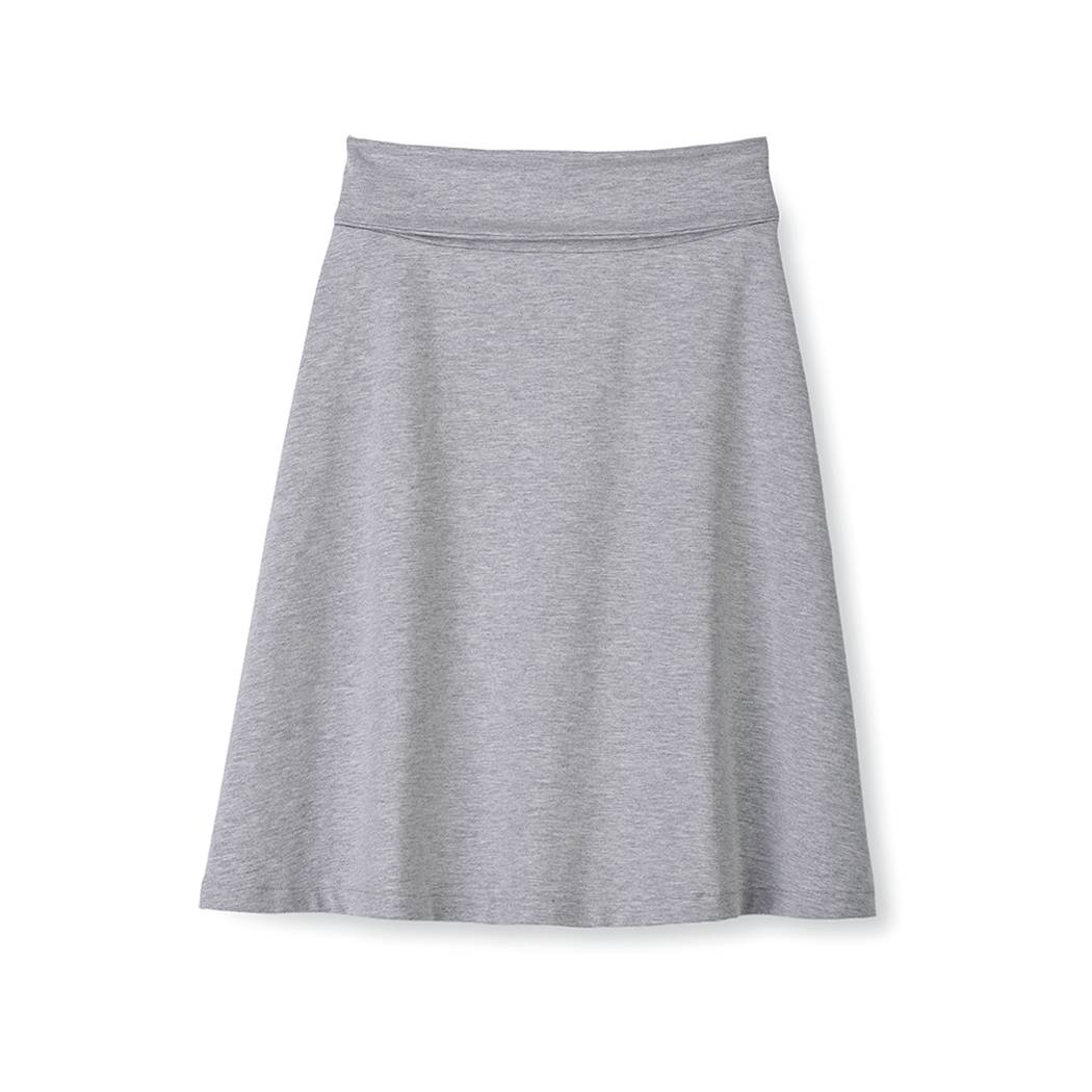 Cotton Blend City Skirt, Pull-On Comfortable Wide Waistband - Northstyle Catalog