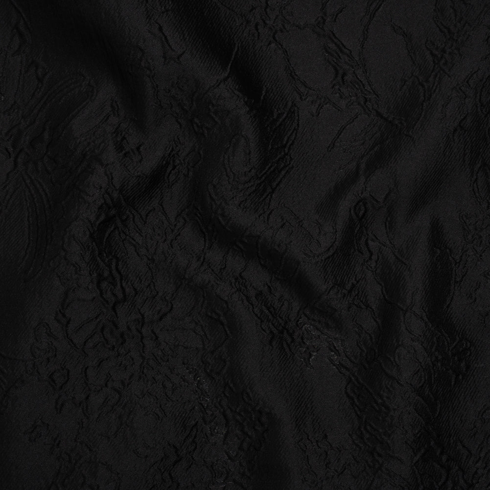 Polyester Brocade - Monochrome Black Floral Drawings - Joann Fabrics