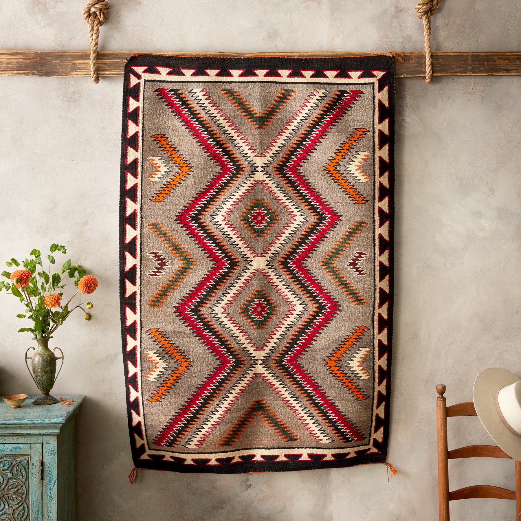 1930s Red Mesa Outline Weaving - Blair Catalog