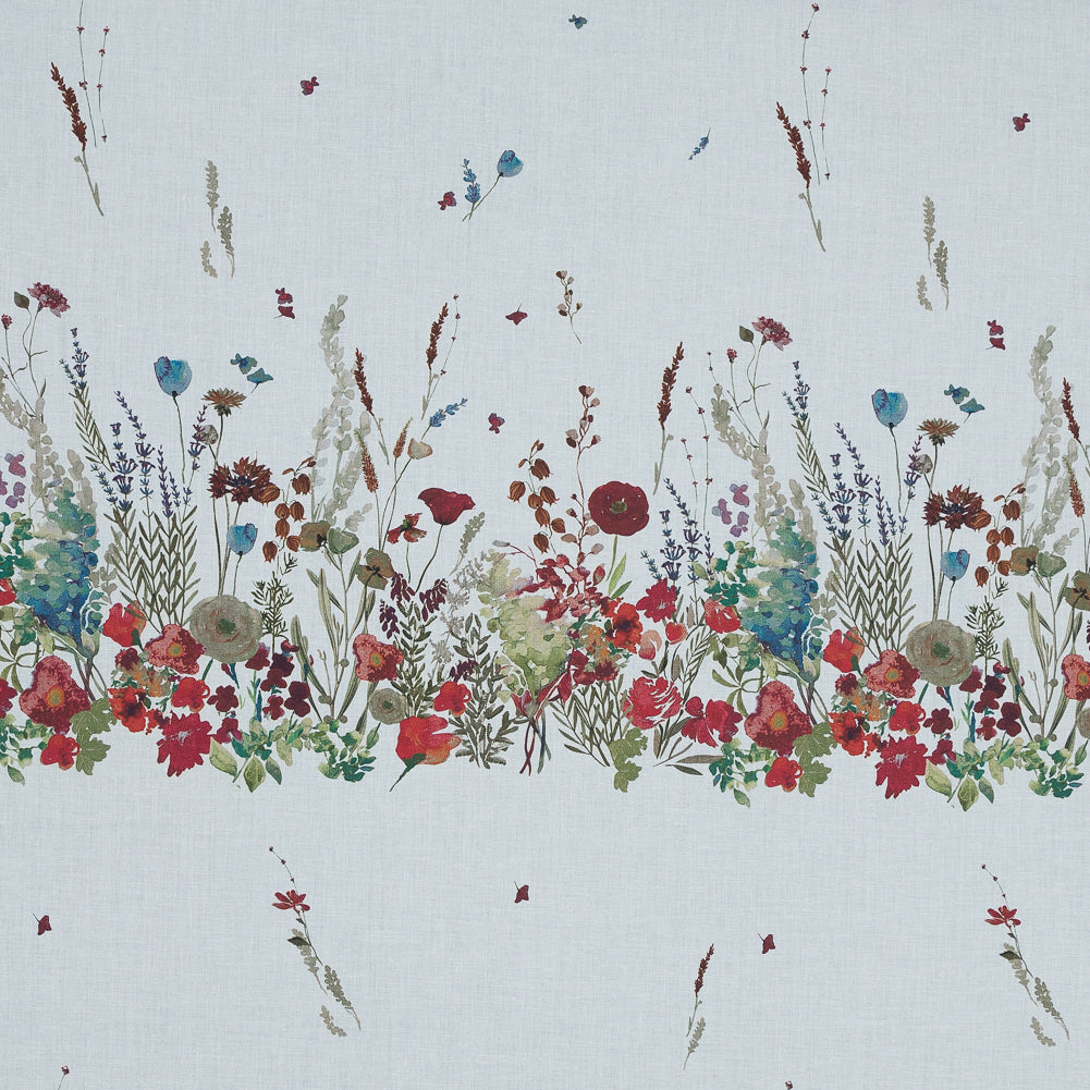 Cotton Voile Panel - White Floral Band - Promenade au Pavot Print - Mood Exclusive Jacques Collection - Joann Fabrics