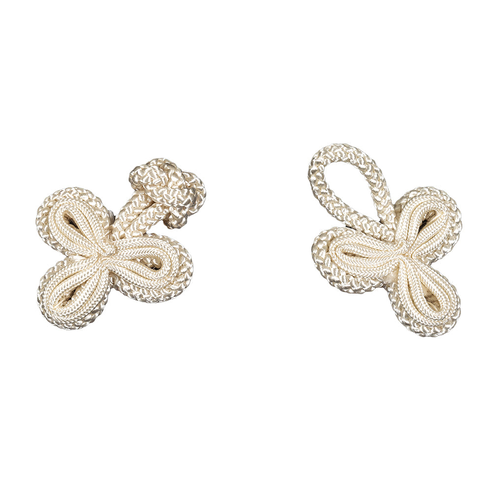 Vintage Ivory Three Leaf Fancy Classic Frog Closure - 3