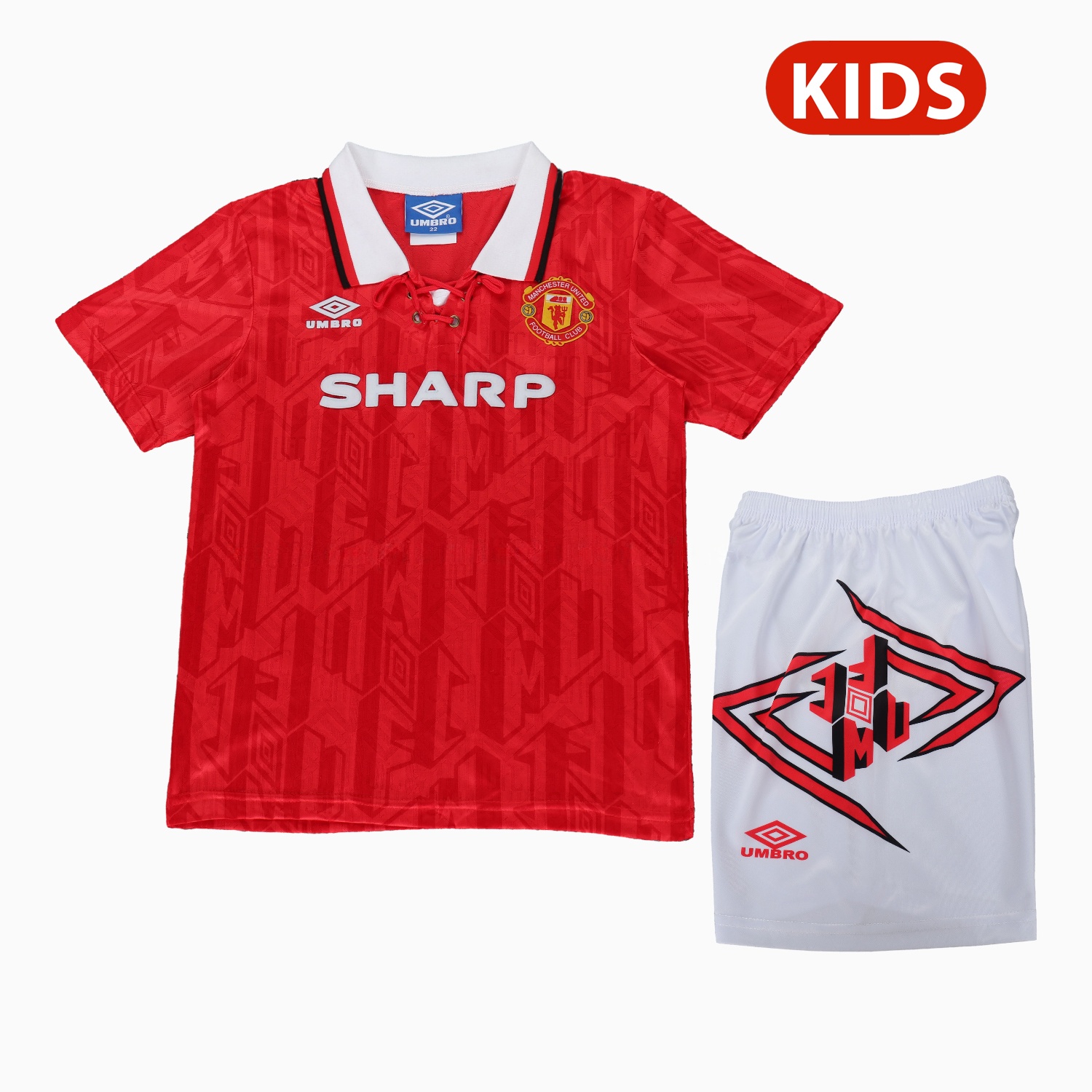 Retro Manchester United 92-94 Home Kids Kit - UnitedFutballJersey