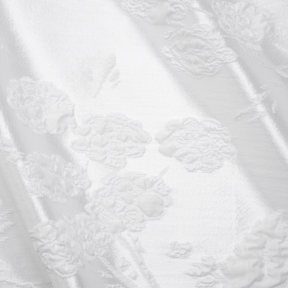Metallic Luxury Brocade - White Rose Bushes Border - Joann Fabrics
