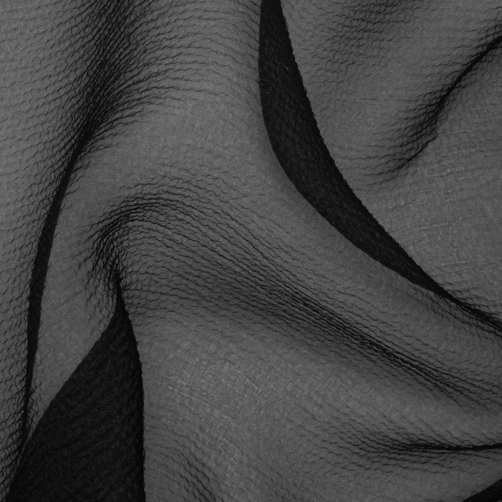Black Bubbly Crinkled Organza Brocade - Joann Fabrics
