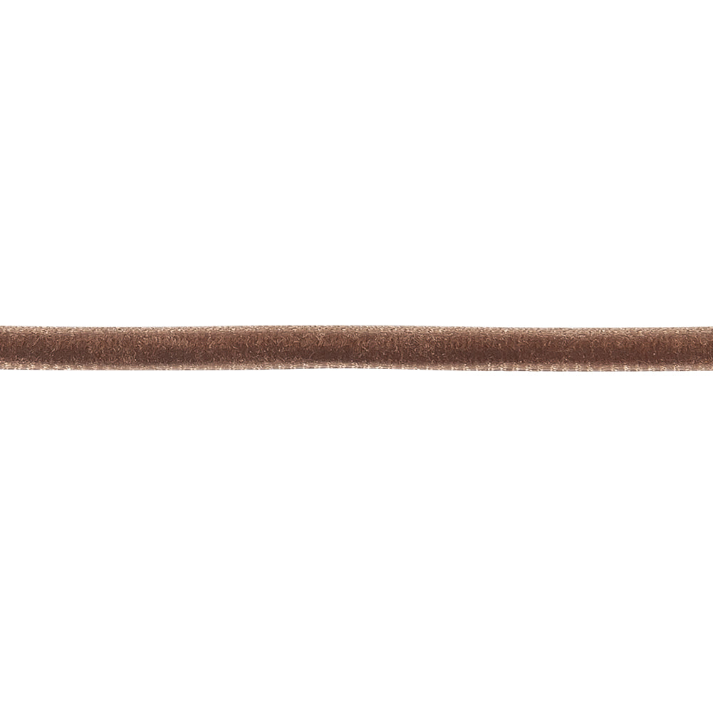 Teddy Bear Brown Single Face Velvet Ribbon - 0.125