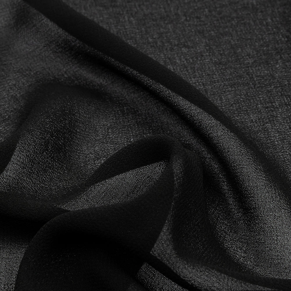 Famous Australian Designer Black Polyester Georgette - Joann Fabrics