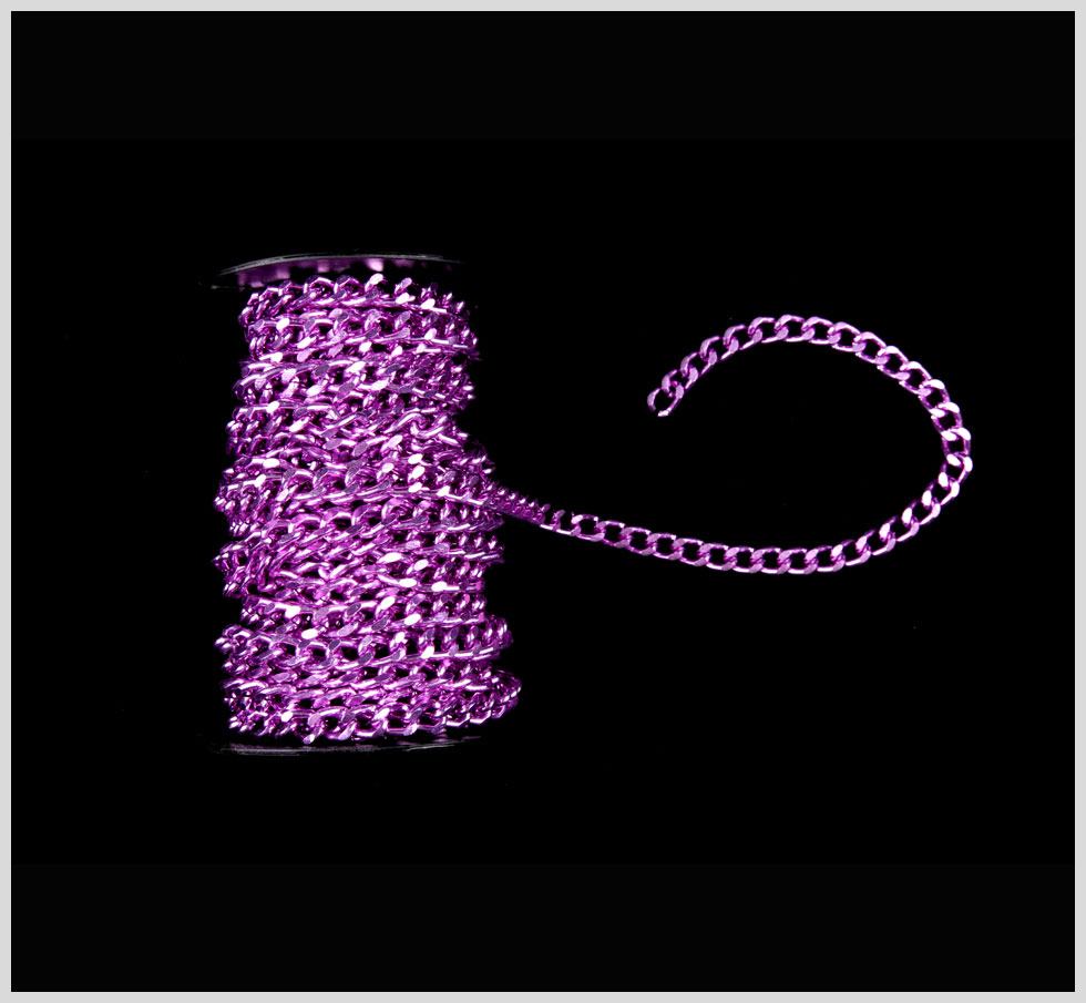 Purple Aluminum Metal Chain - 0.375