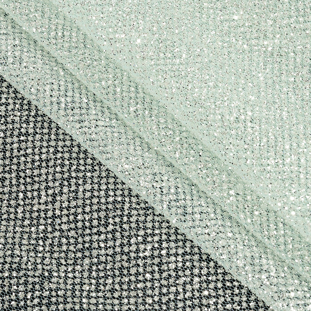 Tulle with Metallic Platinum Glitter - Clearwater - Platina Collection - Joann Fabrics