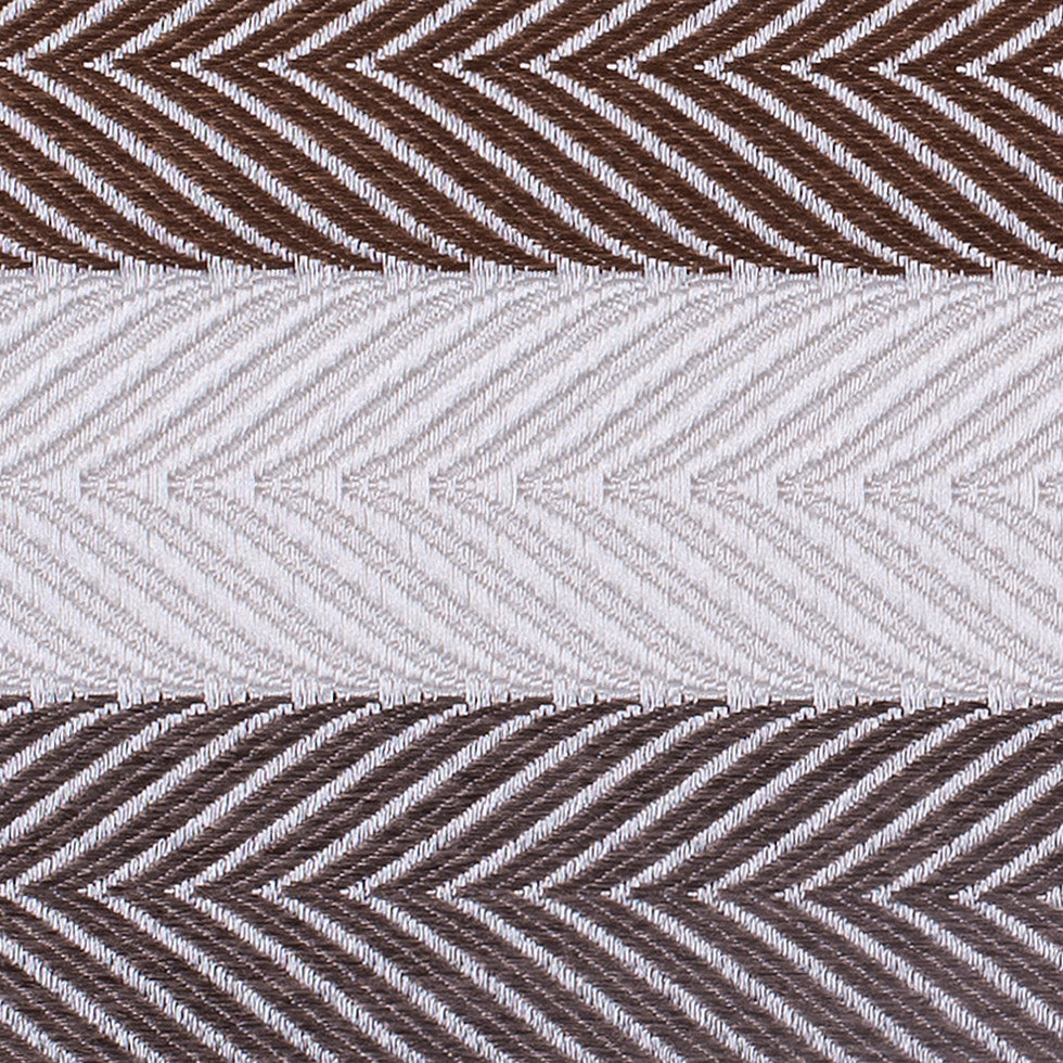 Ivory and Brown Herringbone Stripes Poly Brocade - Joann Fabrics