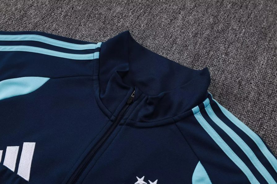 2025/2026 Argentina Half-Pull Training Suit Royal Blue Jersey Set
