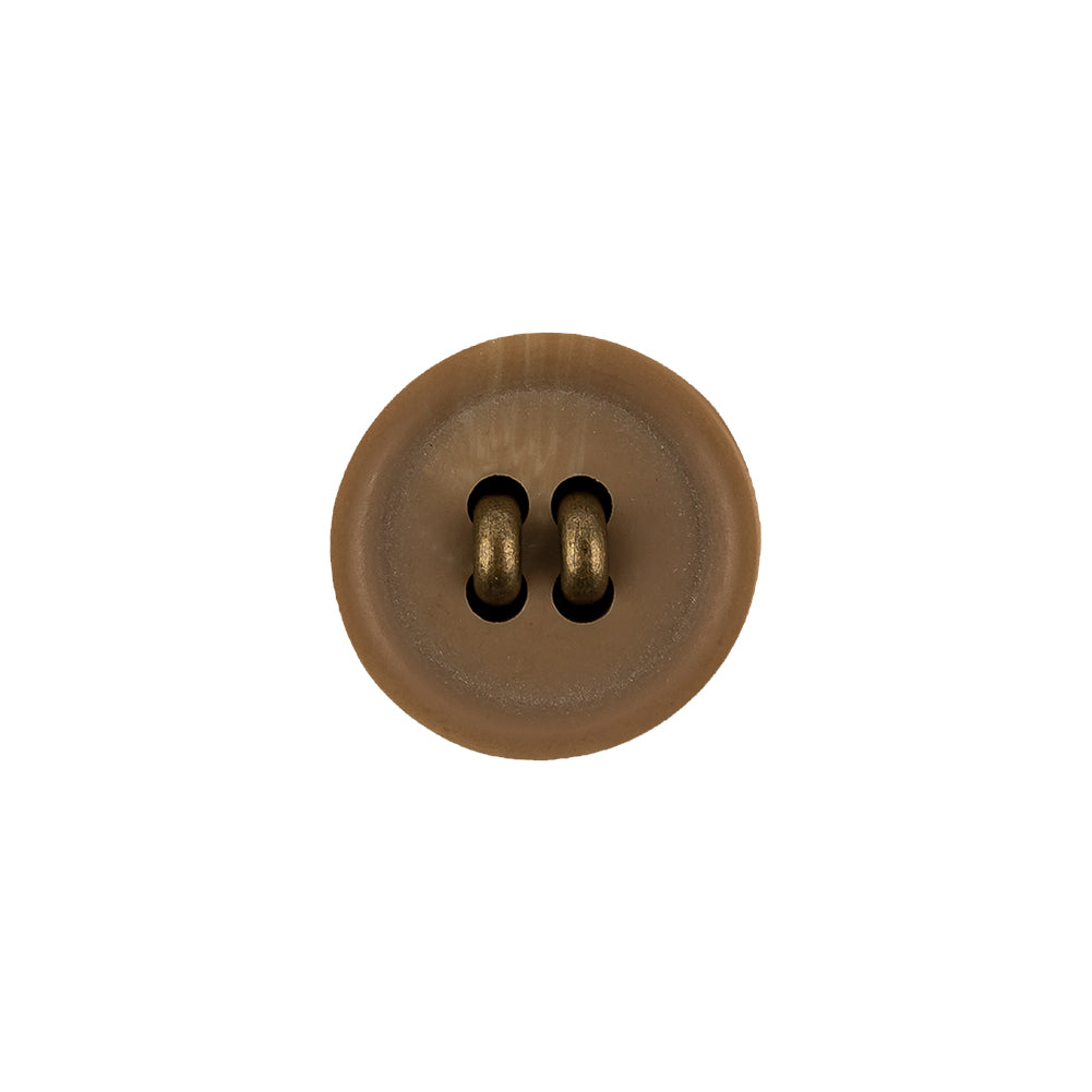 Tabacco and Brass Shallow Plate Plastic and Metal Shank Back Button - 24L/15mm - Joann Fabrics