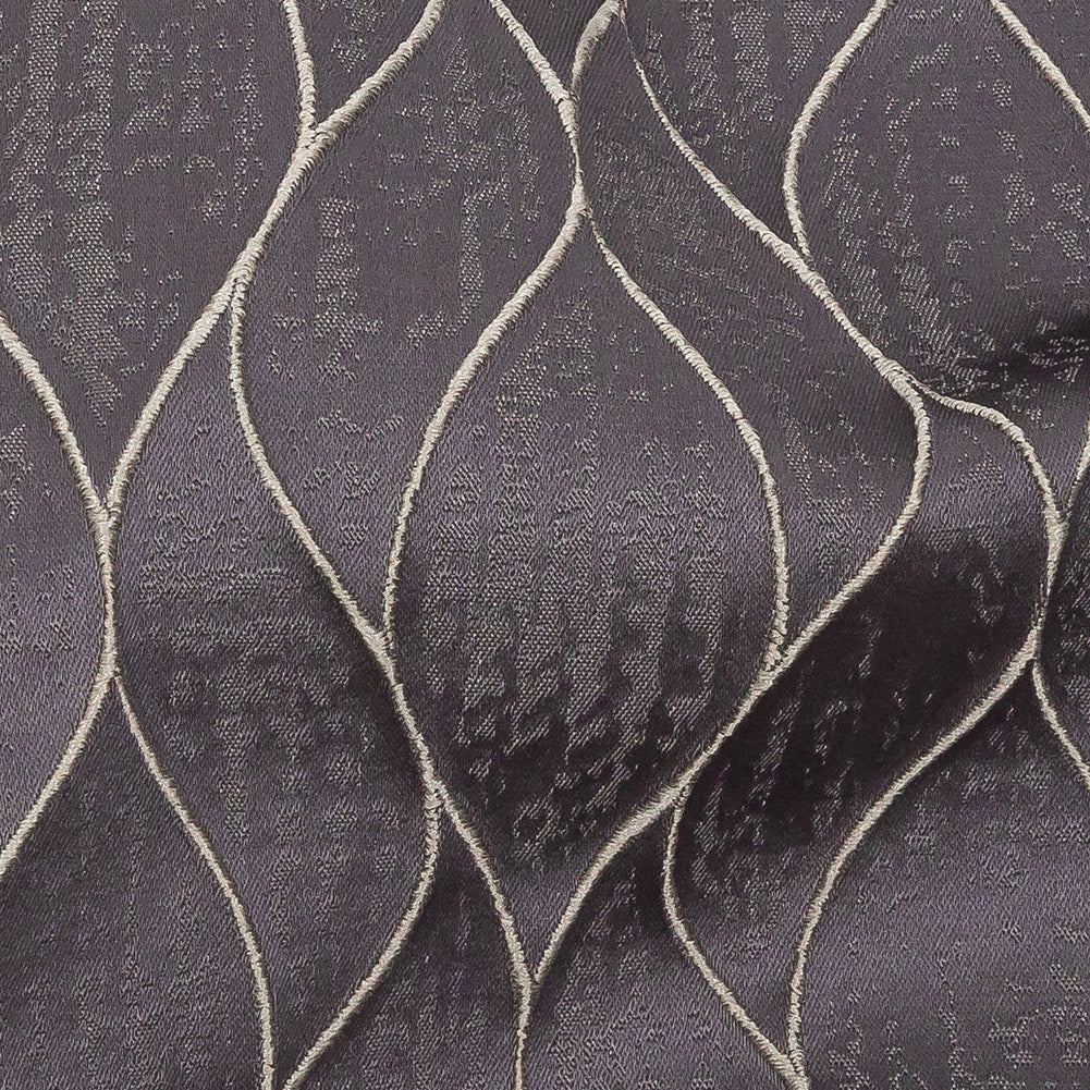 Polyester Jacquard - Iris Leafy Lines - British Imported - Joann Fabrics