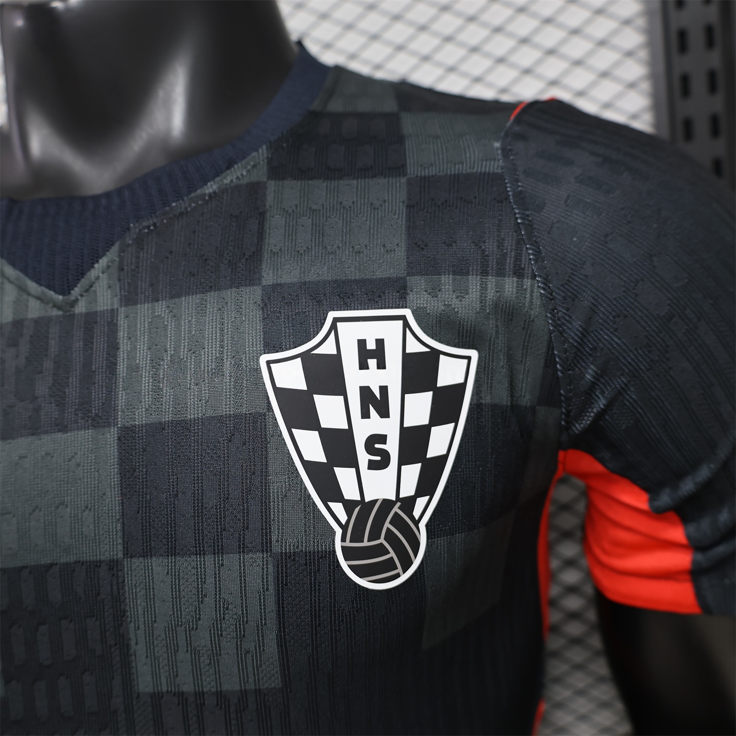 Croatia 2026 Dark Gray Checkered Pattern Checkerboard Special Edition Jersey - Player Version - UnitedFutballJersey