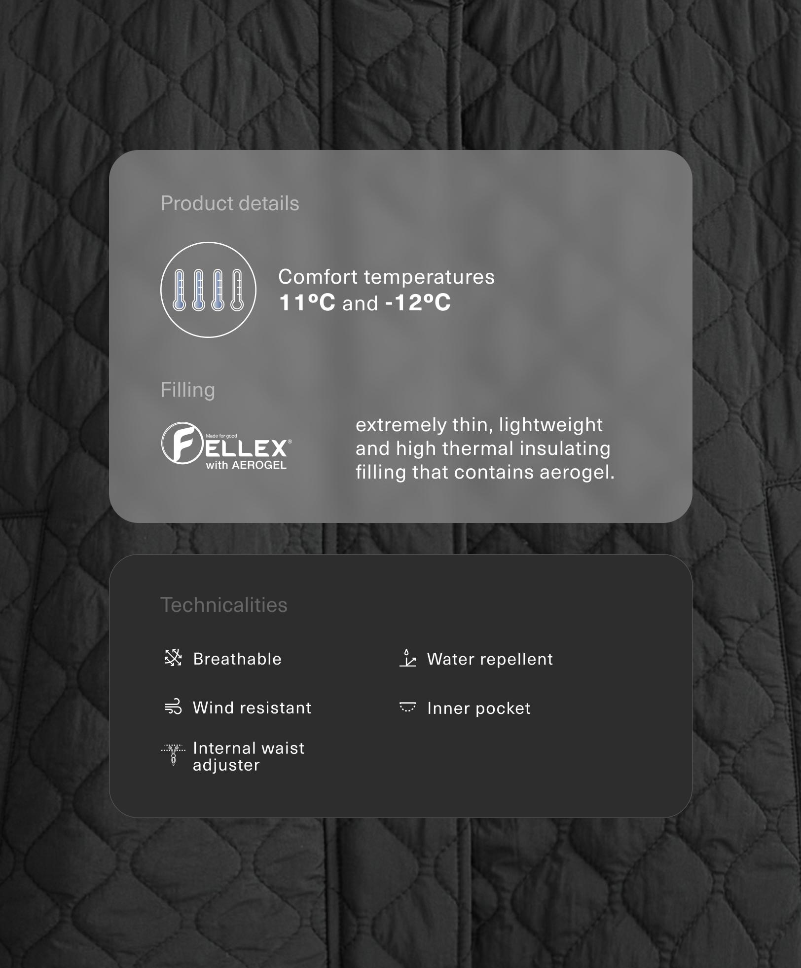 FELLEX® AEROGEL short padded jacket