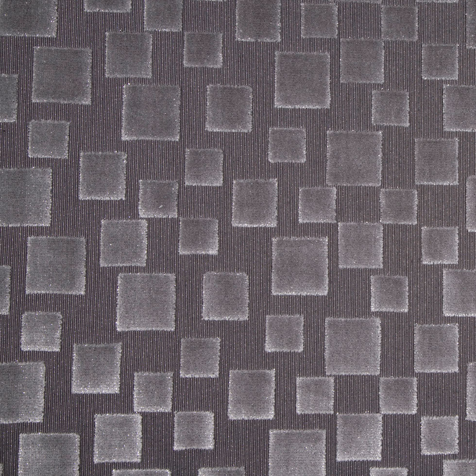 Charcoal Gray/Light Gray Geometric Velvet - Joann Fabrics