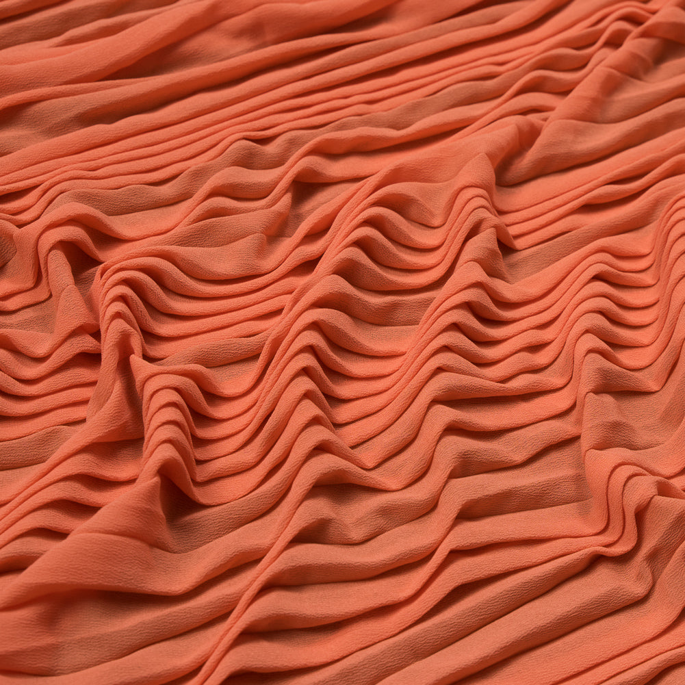 Accordion Pleated Chiffon - Tangerine - Etereo Collection - Joann Fabrics