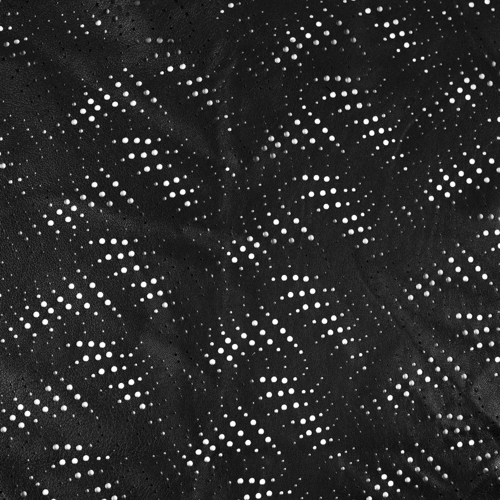 Medium Black Abstract Perforated Lamb Leather - Joann Fabrics