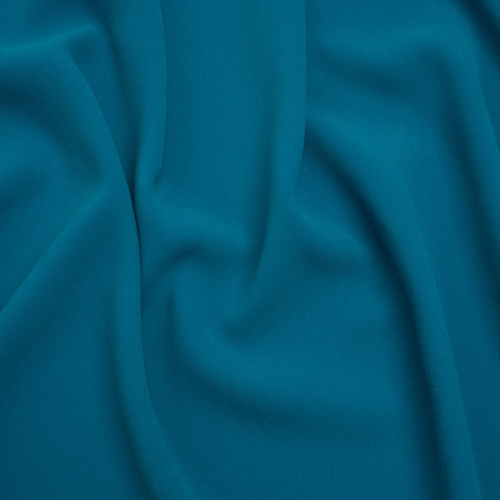 Stretch Polyester Crepe by Alex Perry - Teal - Designer Deadstock - Joann Fabrics