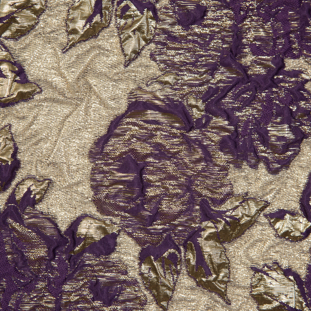 Regal Purple Luxury Floral Metallic Brocade - Joann Fabrics