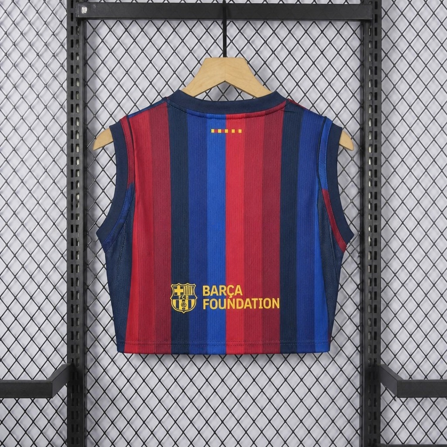 Women's Barcelona 26-27 Home Cropped Sleeveless Jersey - Fans Version - UnitedFutballJersey