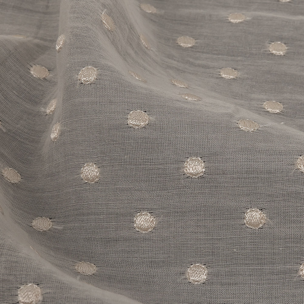 Famous Australian Designer Frozen Dew Embroidered Dots Cotton and Silk Voile - Joann Fabrics