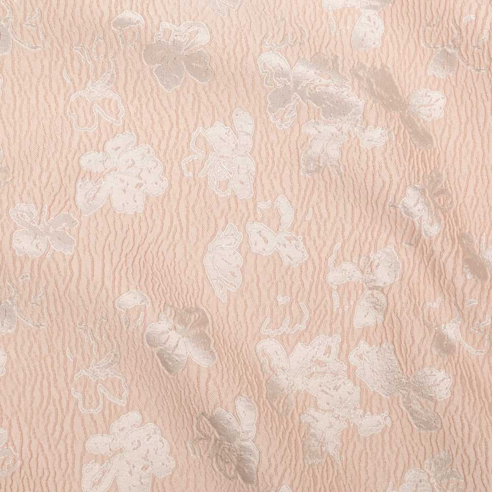 Metallic Dusty Pink and Linen Floral Luxury Brocade - Joann Fabrics