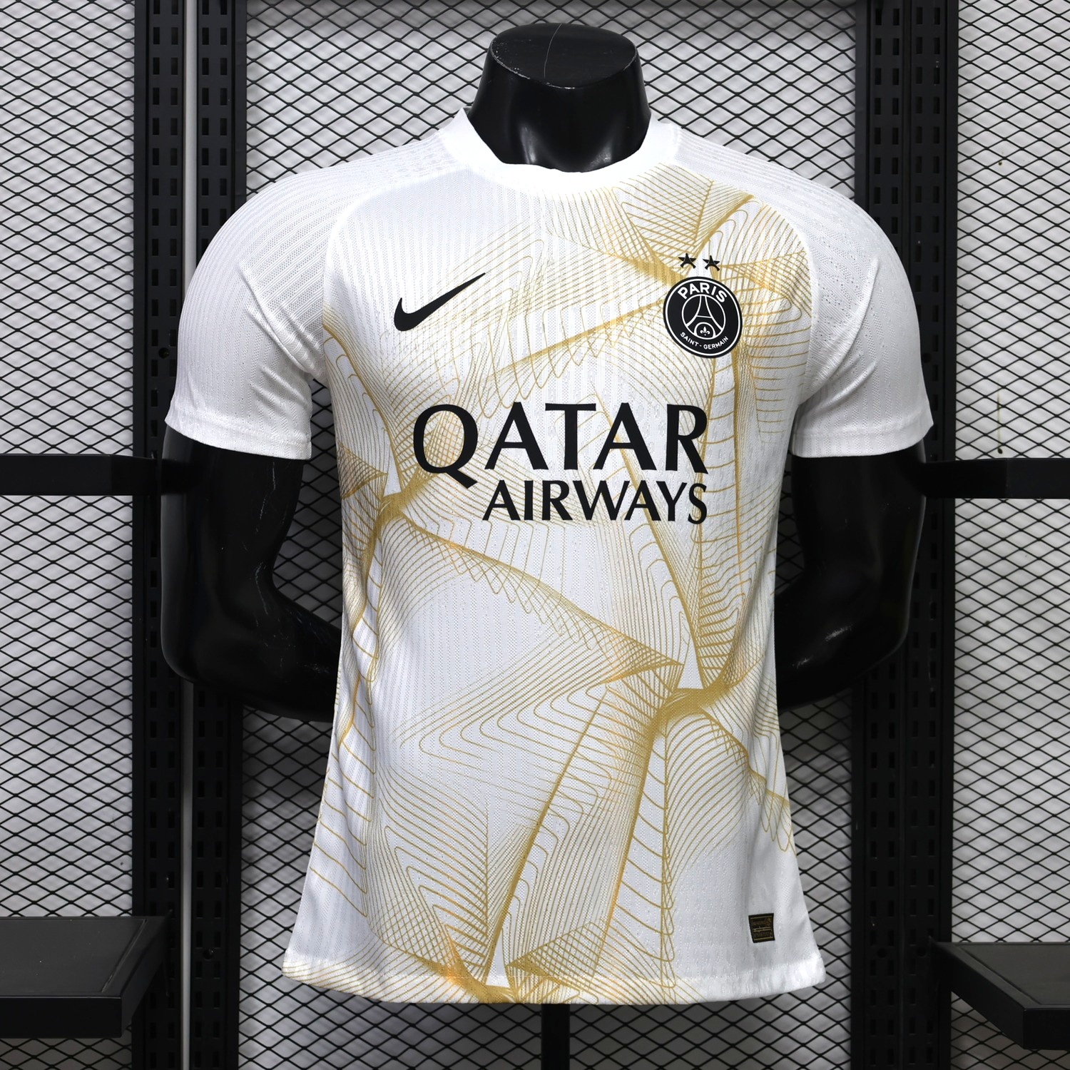 Paris Saint-Germain PSG 26-27 White Gold Pre-Match Training Jersey - Player Version - UnitedFutballJersey