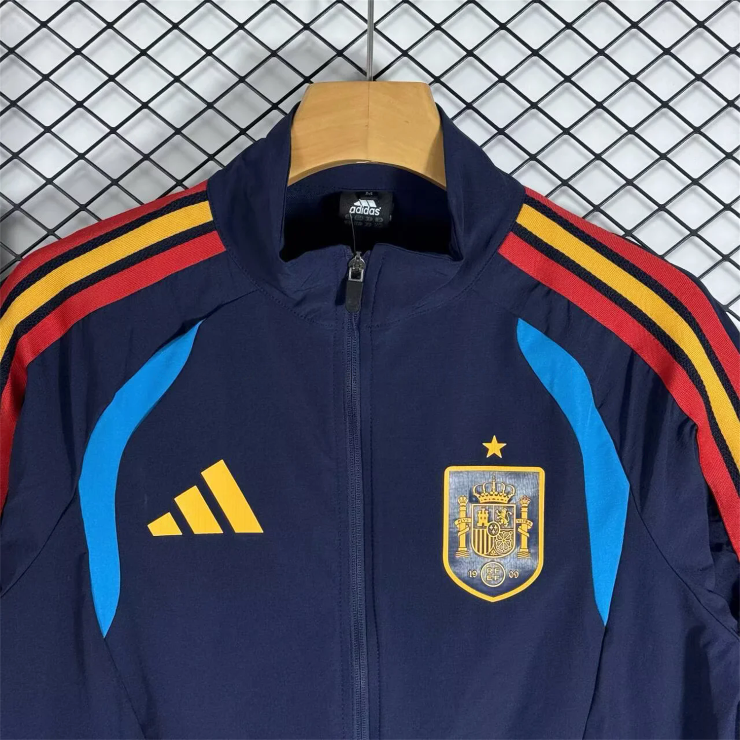 Spain 2026 Windbreaker Training Set - Blue Top and Pants - UnitedFutballJersey