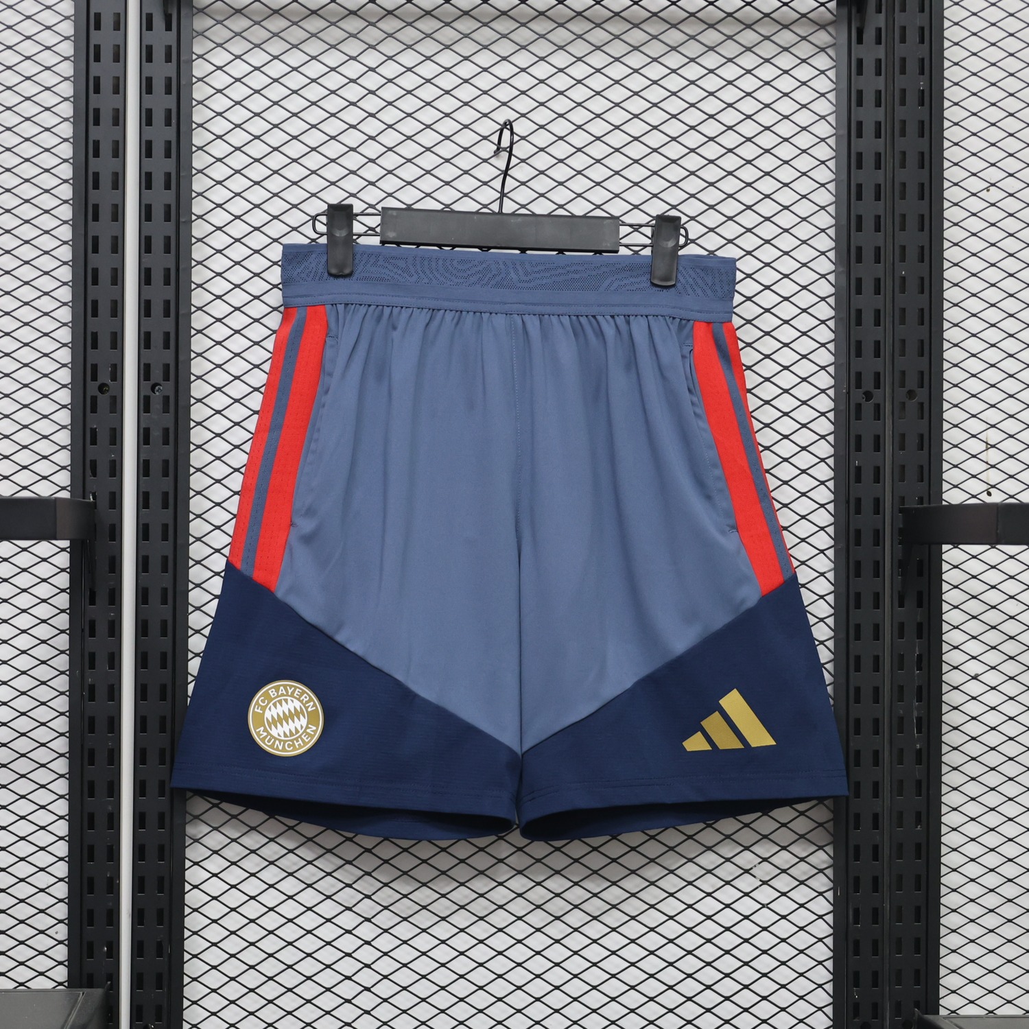 Bayern Munich 26-27 Grey Blue Shorts - Player Version - UnitedFutballJersey