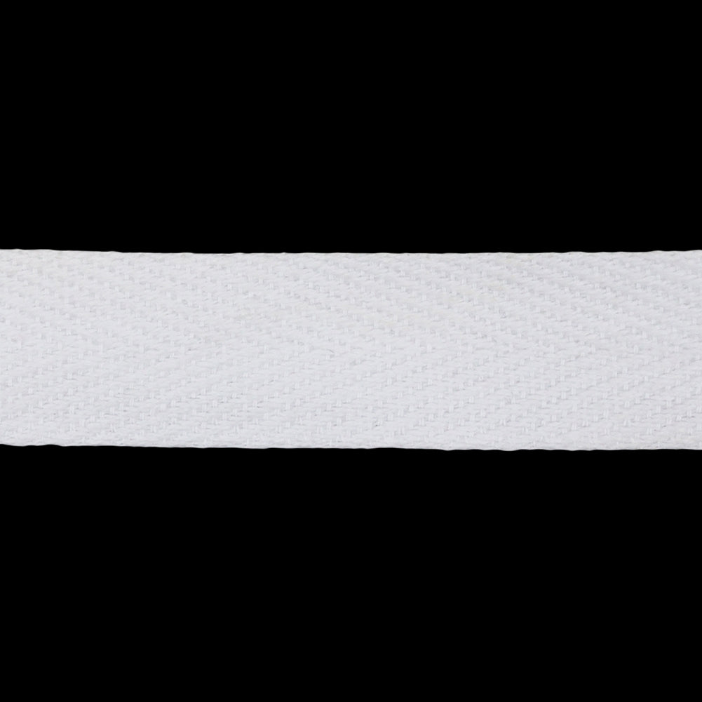 White Cotton Twill Tape - 0.875