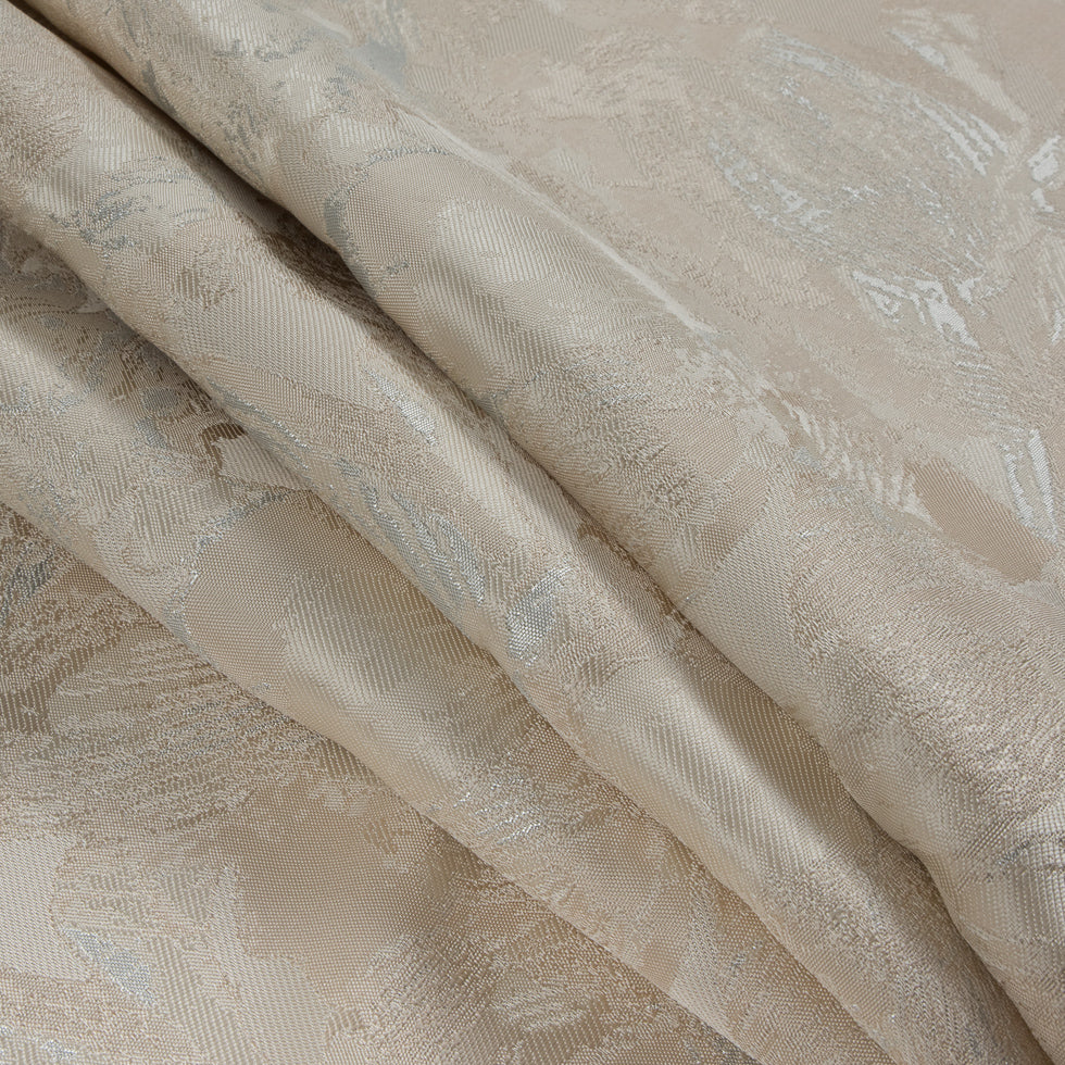 Metallic Silver/Cream Abstract Jacquard/Brocade - Joann Fabrics