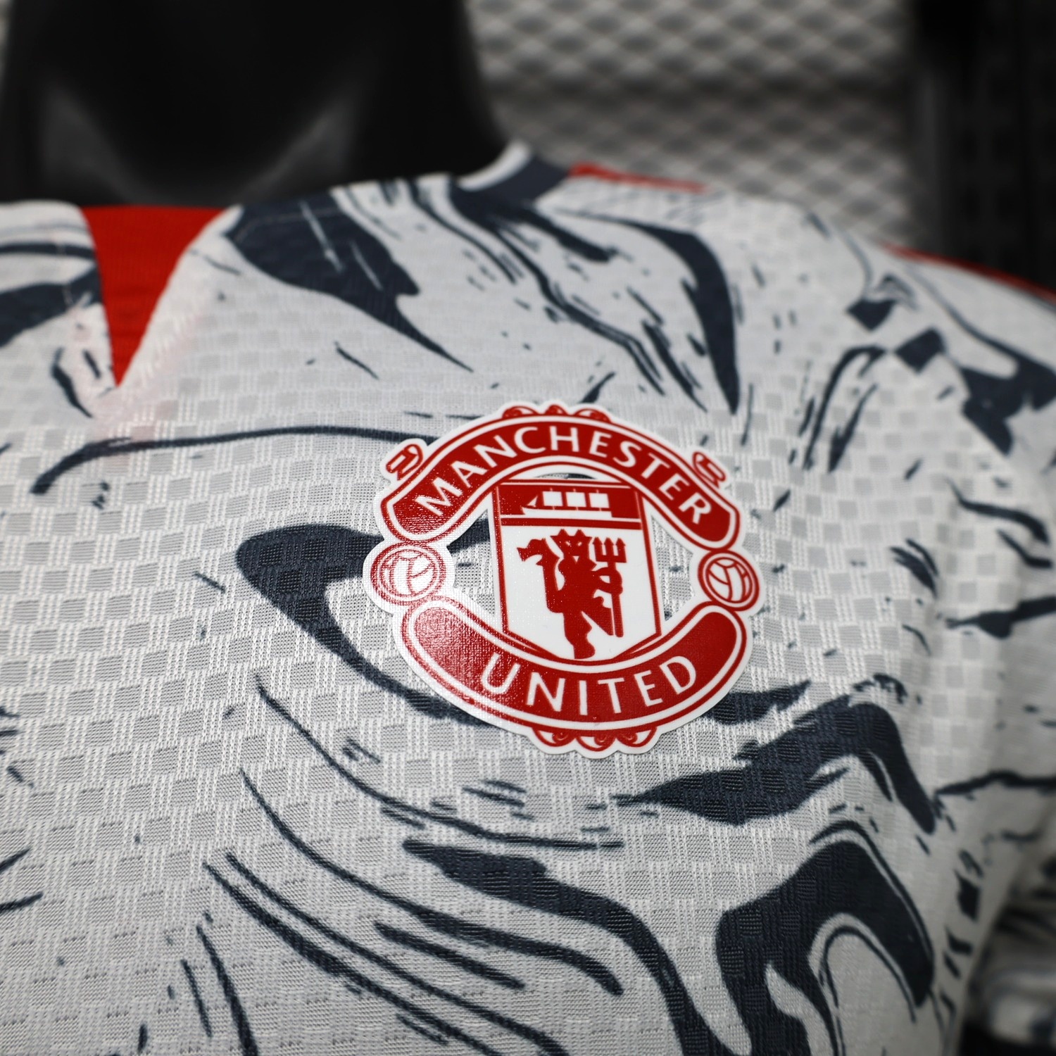 Manchester United 26-27 White Black Marble Special Jersey - Player Version - UnitedFutballJersey