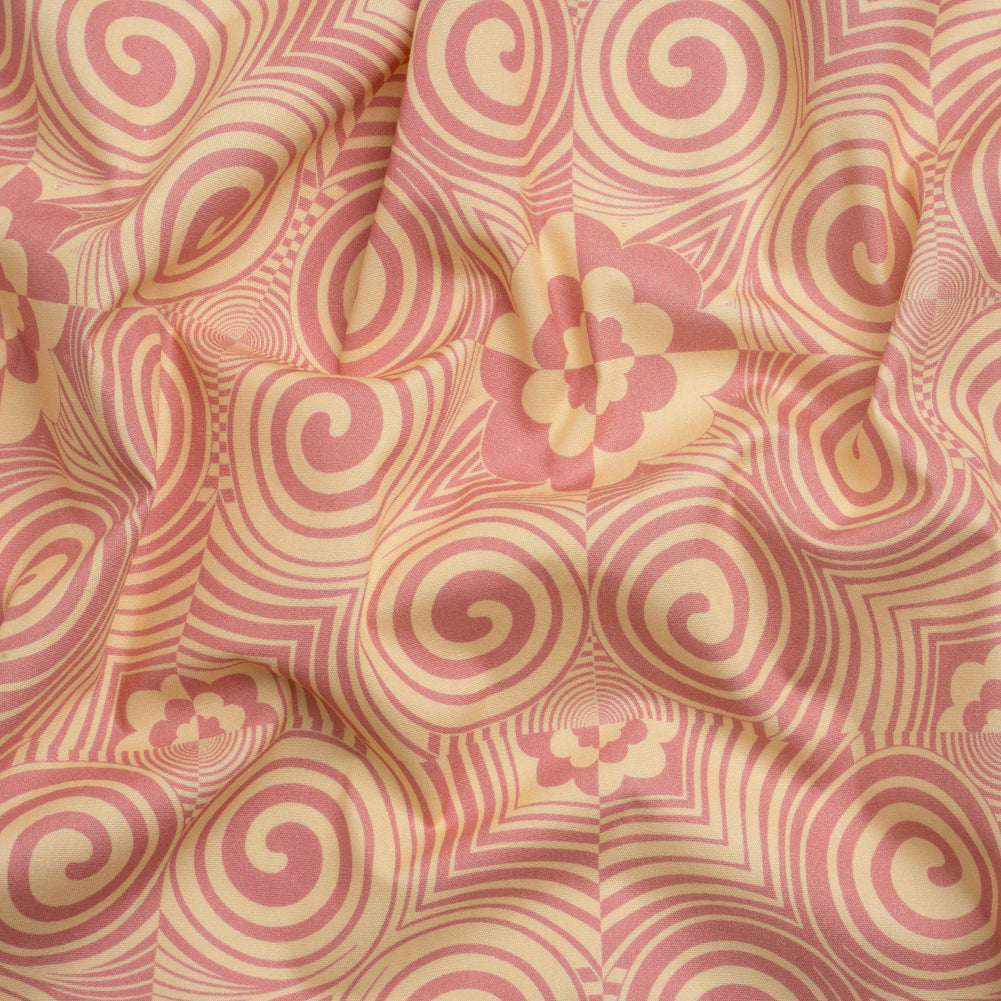 Mood Exclusive Pink Artsy Aesthetic Stretch Cotton Poplin - Joann Fabrics
