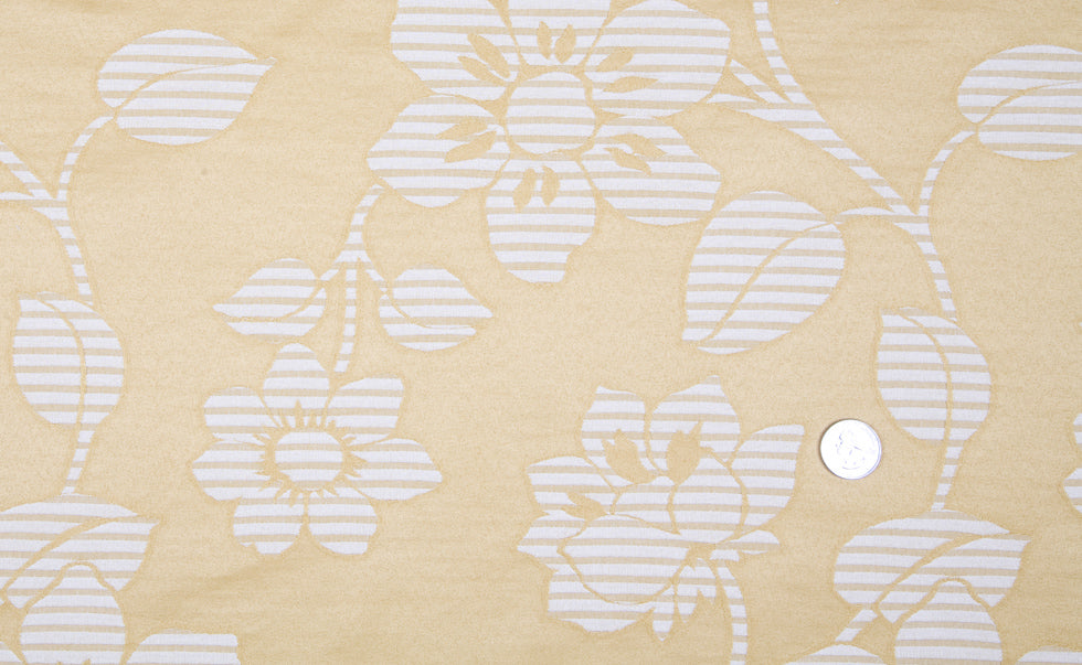 Mustard/Beige Floral Woven - Joann Fabrics