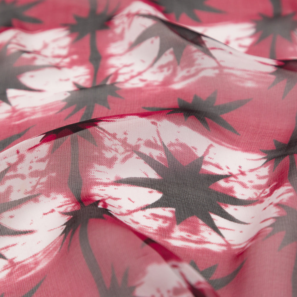 Cerise Tie Dye Silk Chiffon - Joann Fabrics