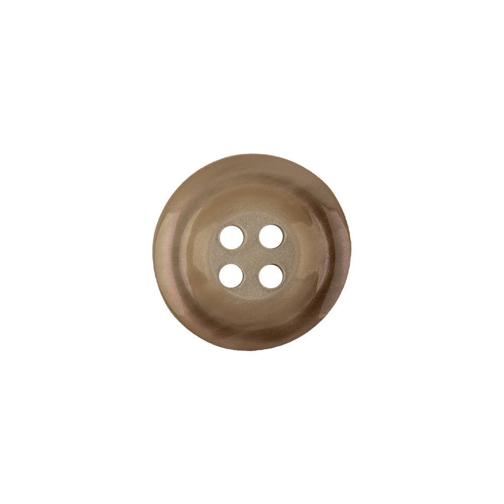 Italian Silver Birch Hologram and Beige Iridescent Rolled Rim 4-Hole Plastic Button - 24L/15mm - Joann Fabrics