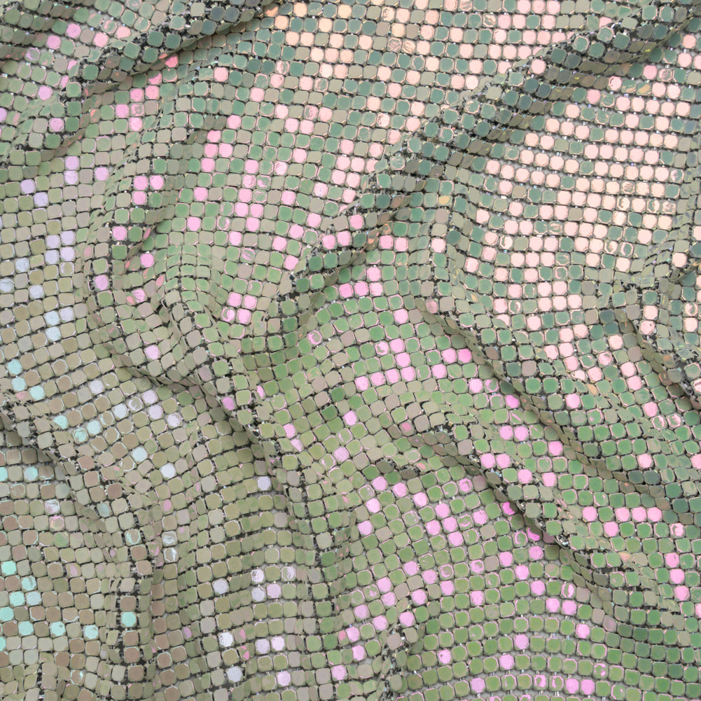 Aluminum Chainmail Fabric Panel, 3mm - Pastel Rainbow Oil Slick - Joan Collection - Joann Fabrics